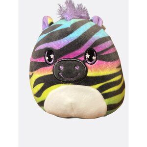 Squishmallows 5" Rainbow Zebra Plush Toy With Starry Eyes